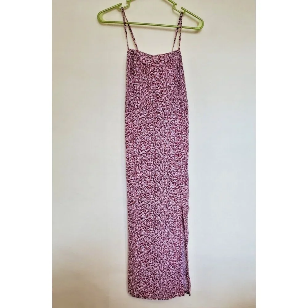 Aeropostale Floral Dress Spaghetti Straps Criss Cross Back Feminine Cottage Core